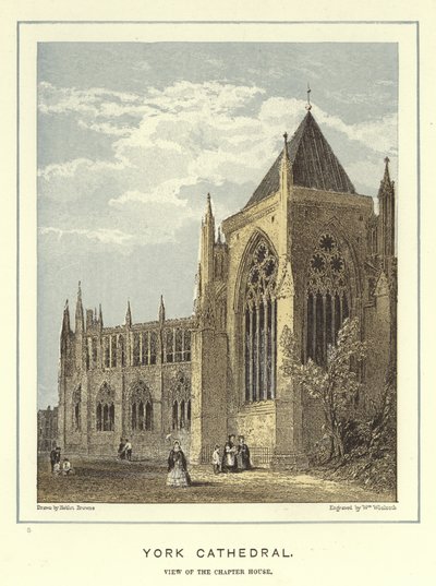 Cathédrale de York, vue de la salle capitulaire - Hablot Knight Browne